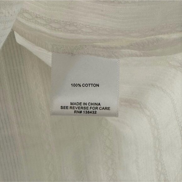 Modcloth Edwardian White Cotton Lace Trim Blouse Size Medium - Picture 5 of 6